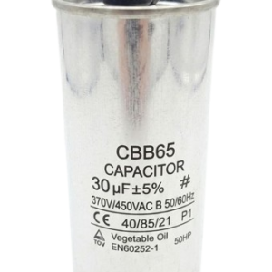 Capacitor de Marcha CBB65 30µF ±5% - 440/450VAC para Aire Acondicionado