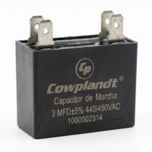 Capacitor de Marcha Cowplandt 3µF ±5% 450VAC - Para Motor Ventilador
