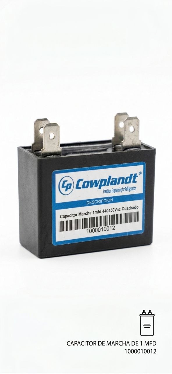 Capacitor de Marcha Cowplandt 1µF 450VAC - Para Motor de Unidad Interior
