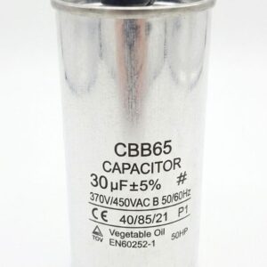 Capacitor de Marcha CBB65 30µF ±5% - 440/450VAC para Aire Acondicionado