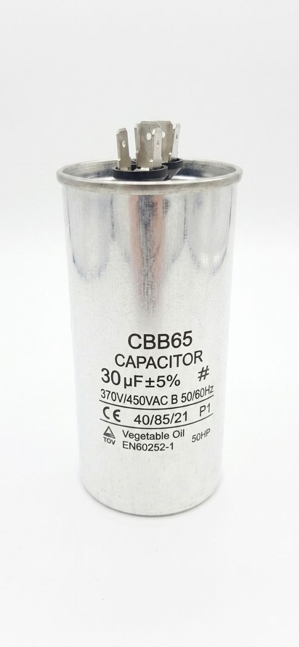 Capacitor de Marcha CBB65 30µF ±5% - 440/450VAC para Aire Acondicionado